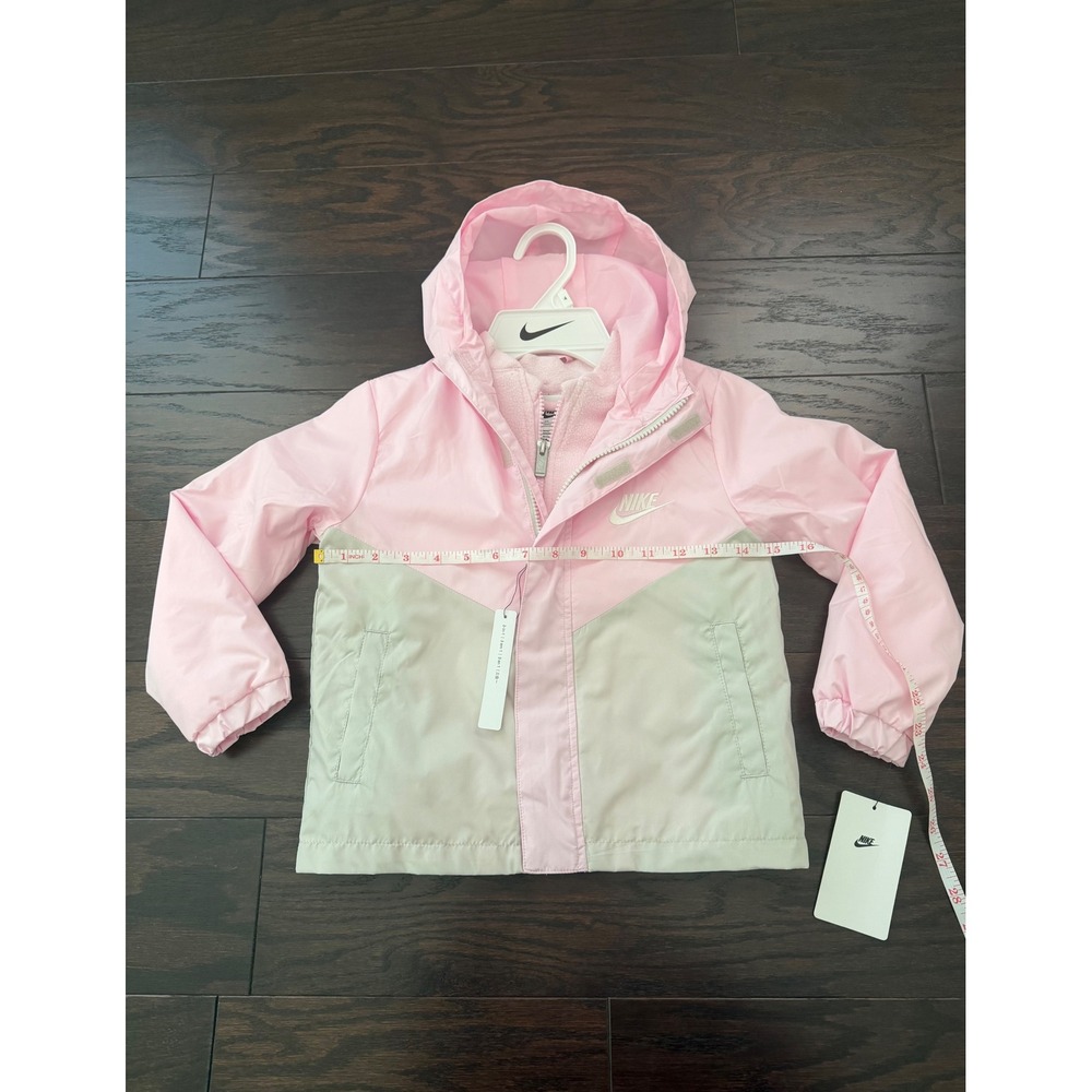 Nike Kids Windrunner 3-in-1 Jacket Fleece Liner Pink Foam 36M914-A9Y Size 4 - Picture 2 of 9